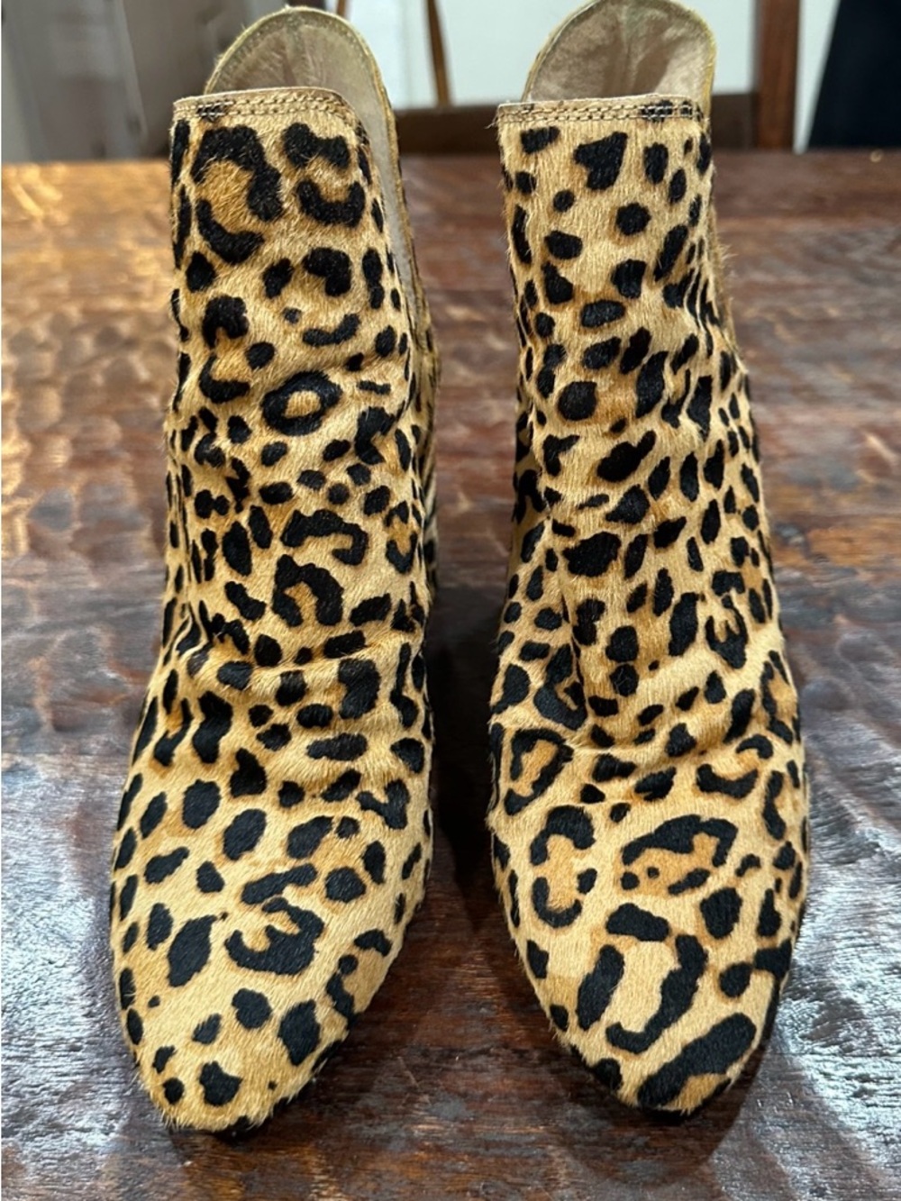 Steve Madden Leopard Print Ankle Booties in Tan and‎ Black size 7.5 - Picture 2 of 8